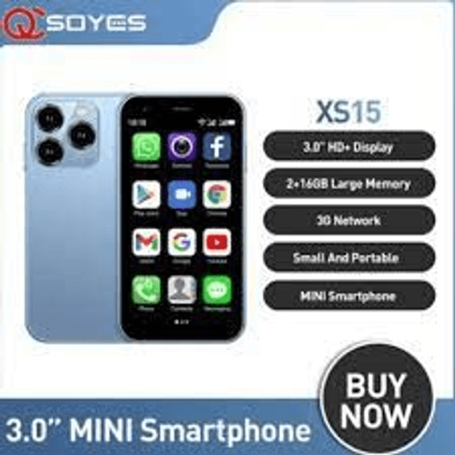 Mini iphone SOYES XS15 Smartphone Android , Vermelho 4G , Tela De 3 " , Fio 5MP , Dual SIM , GooglePlay