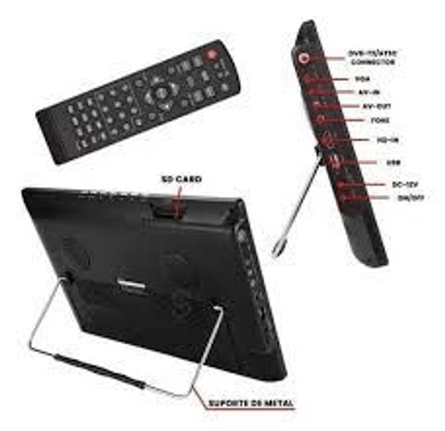 Tv Portatil Digital 14 Polegadas Led Hd Usb Hdmi Sd Monitor